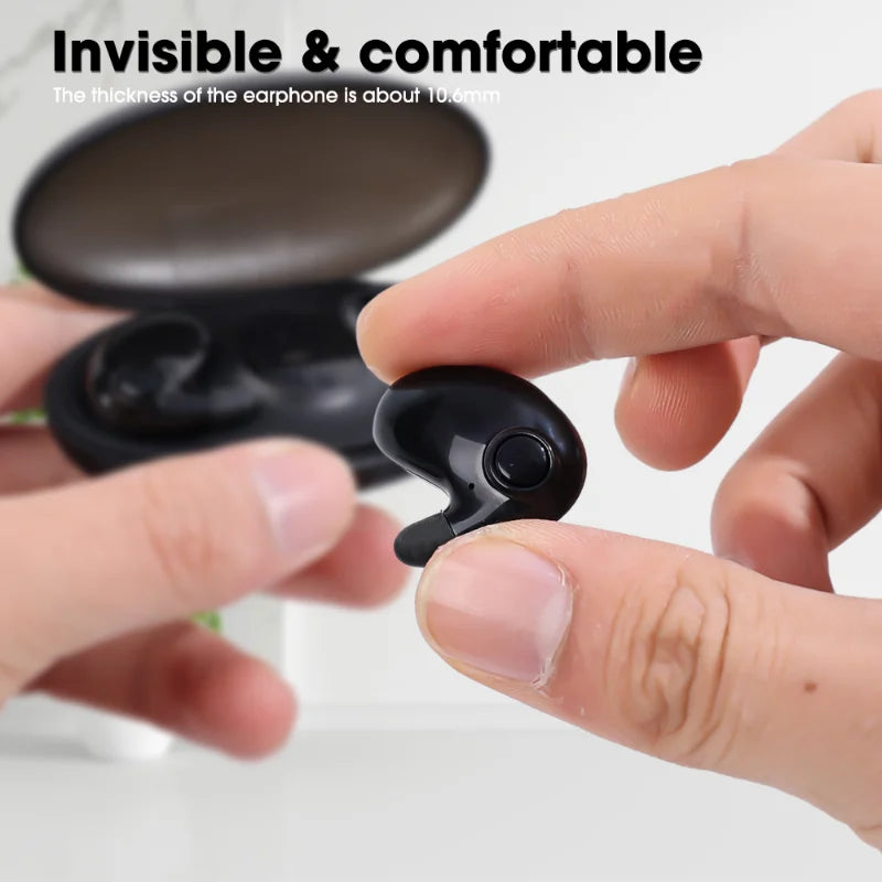 Invisible Sleep Wireless Earphone Bluetooth 5.3 Hidden Earbuds Lightweight Waterproof Noise Proof Touch Control Headphones