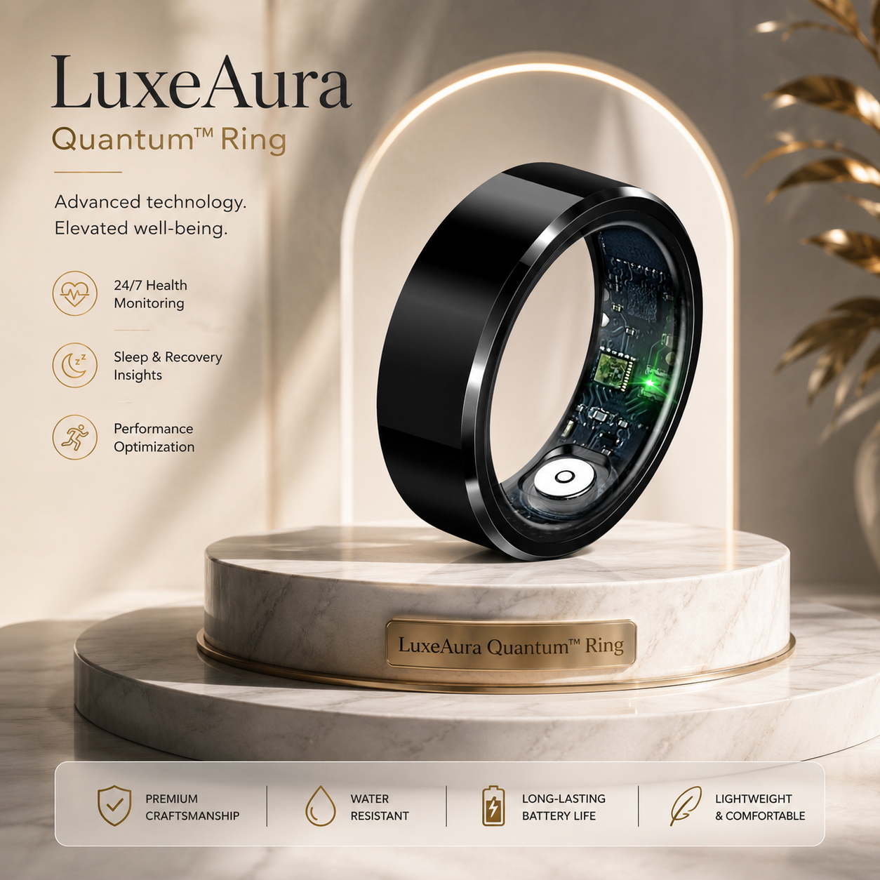 LuxeAura Quantum™ Ring